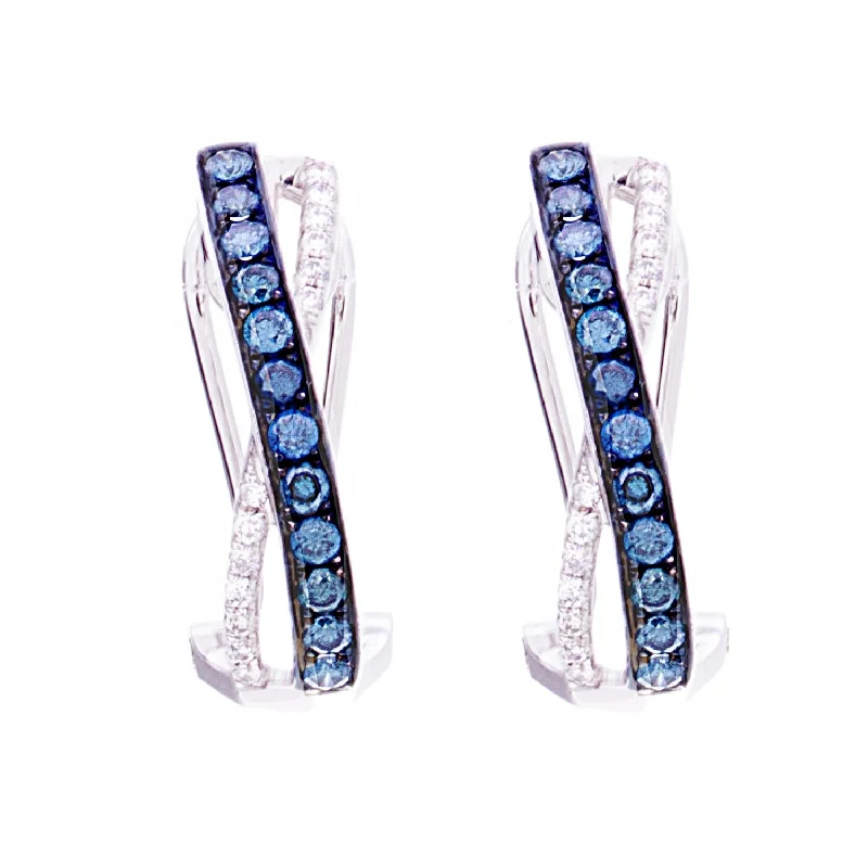 Gemstone earrings for women -Blue Diamonds Earrings