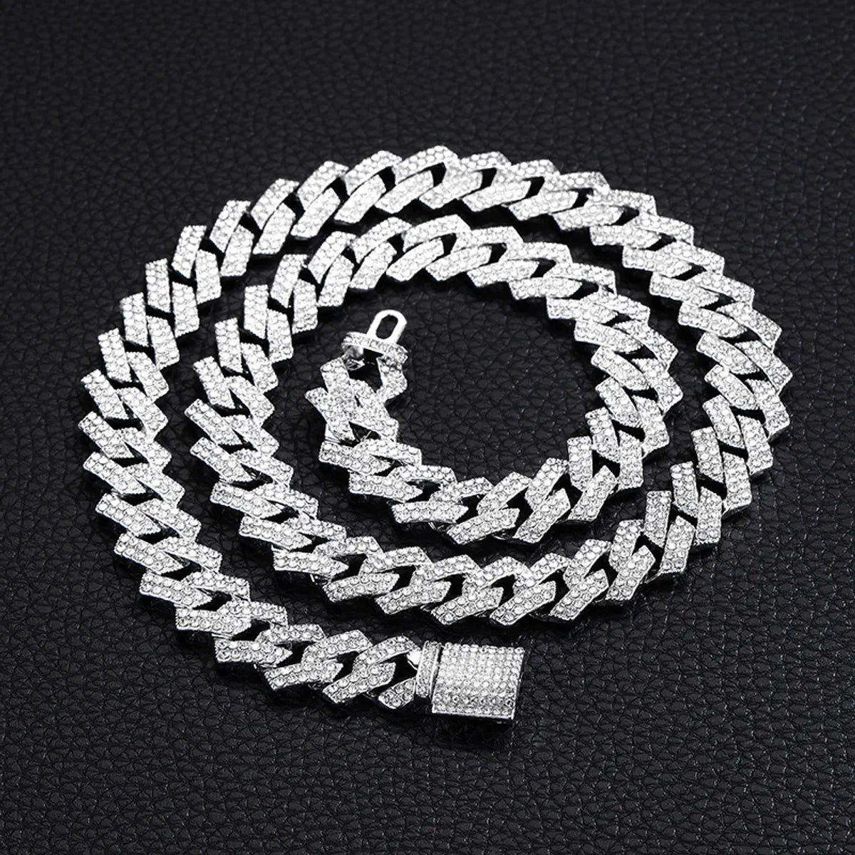 Silver Bar Cuban Link Chain