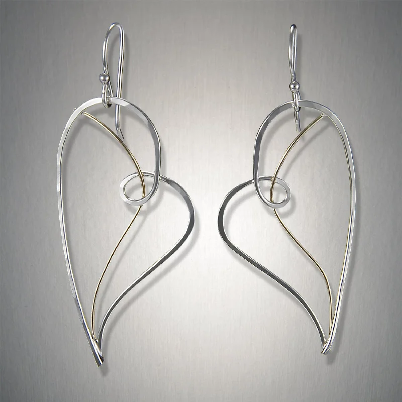 Double drop earrings for women -2028 - Shot Through the Heart Earring