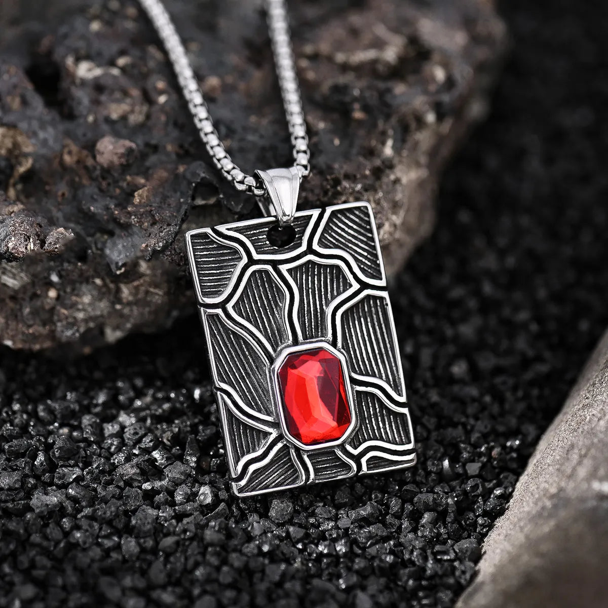 Luxury necklaces for women -IG Style Vintage Style Punk Geometric Titanium Steel Unisex Pendant Necklace