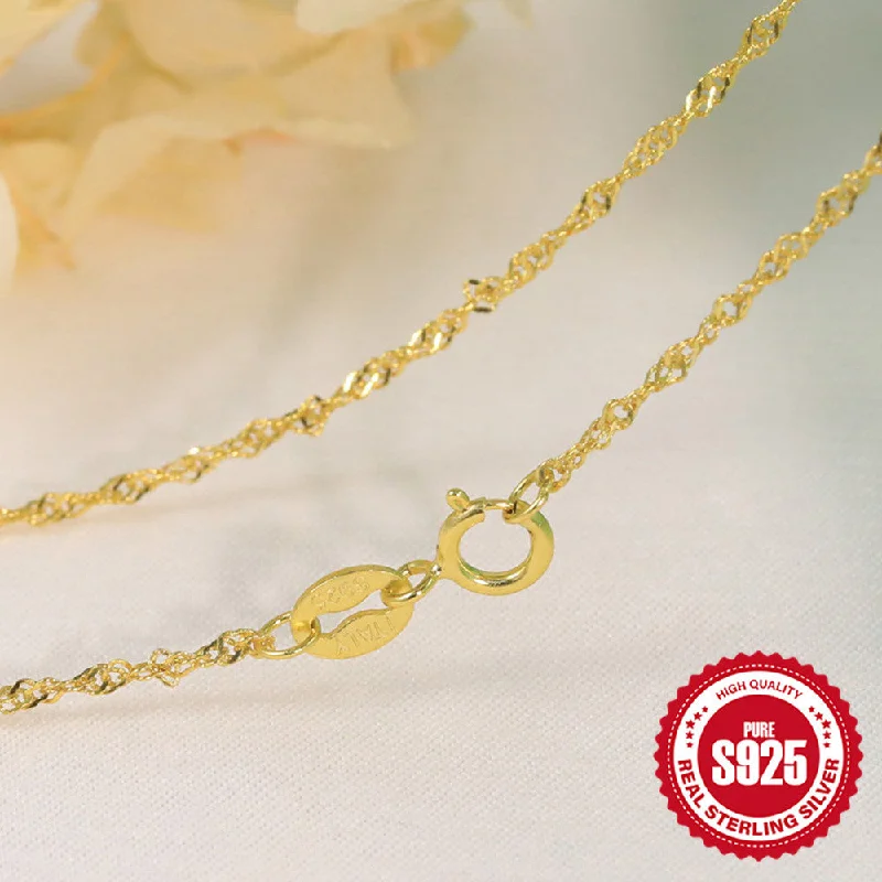 #2 Golden Water Wave Chain 45cm