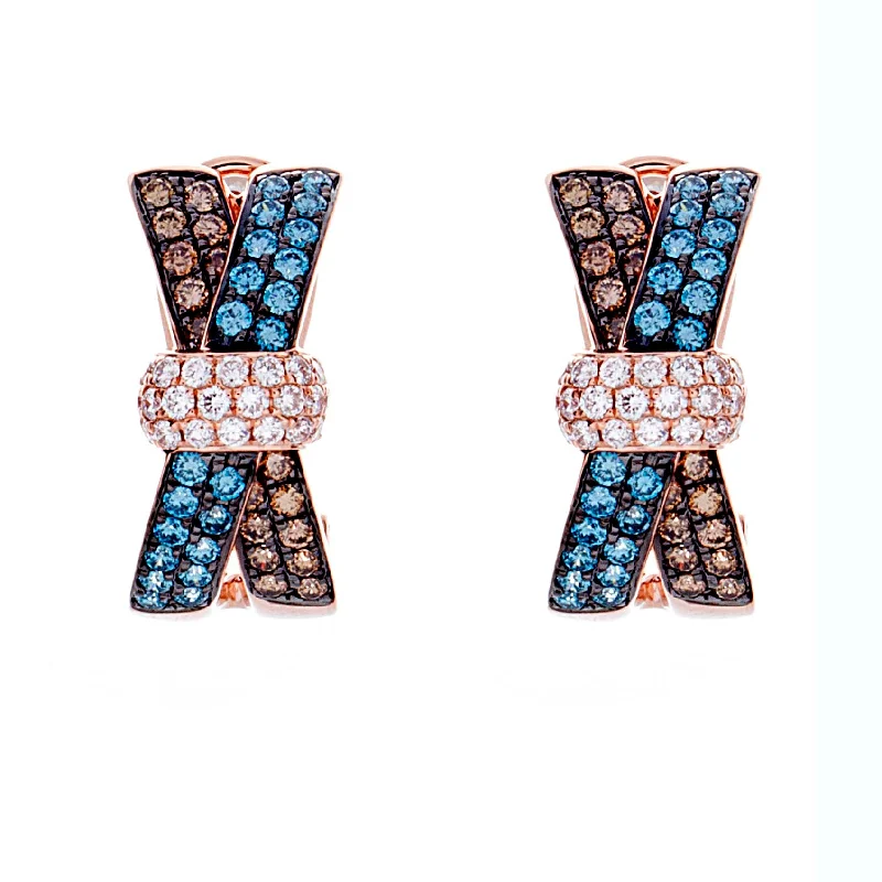 Beaded earrings for women -Multi Color Diamond Earrings