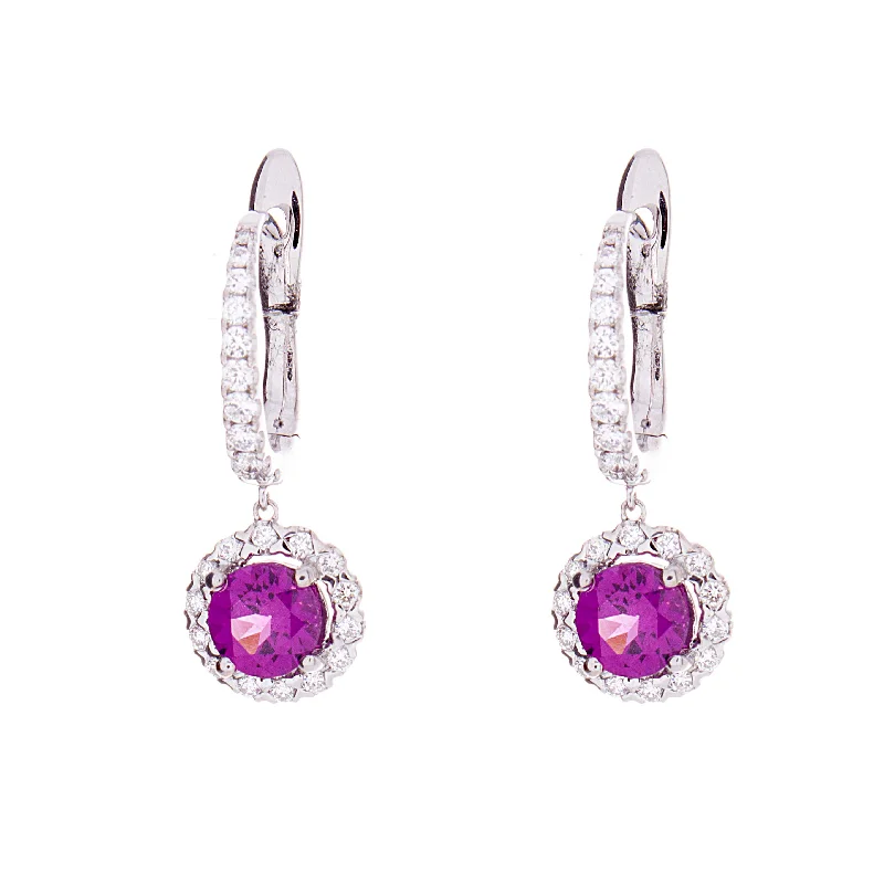 Fashion earrings for women -Purple Garnet Earrings