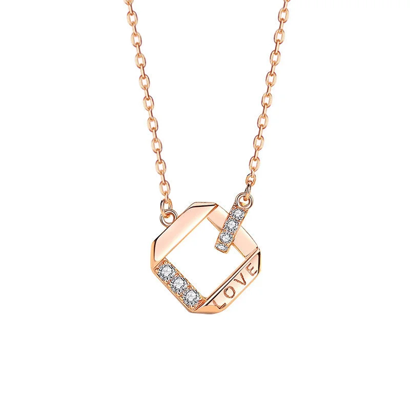 Ya0228_Rose Gold Necklace