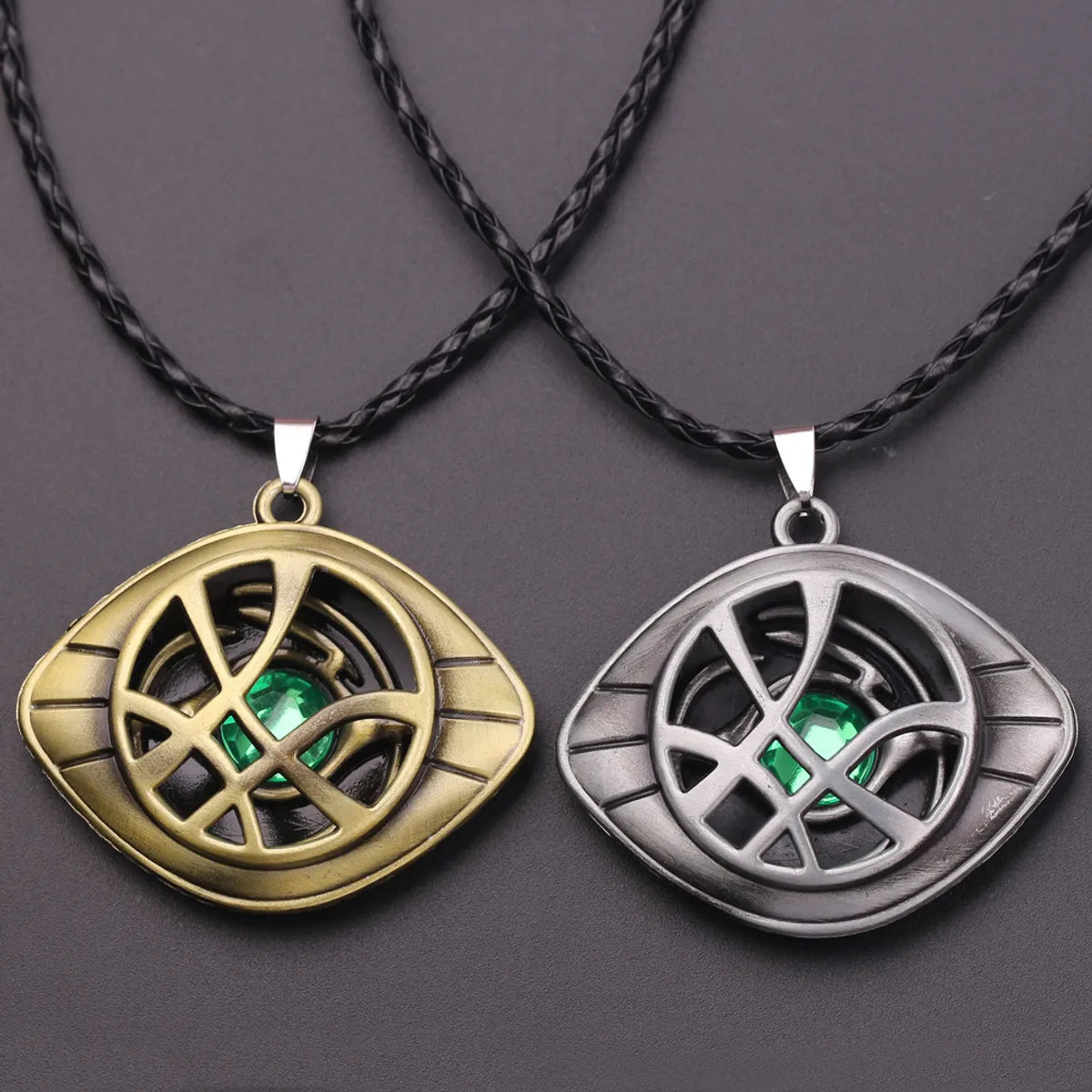 Initial necklaces for women -Hip-Hop Retro Eye Alloy Plating Inlay Zircon Men'S Pendant Necklace