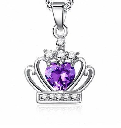 Purple Diamond Single Pendant