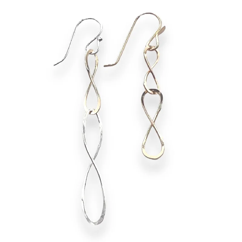 Custom-made earrings for women -2297 - Double Infinity Dangles