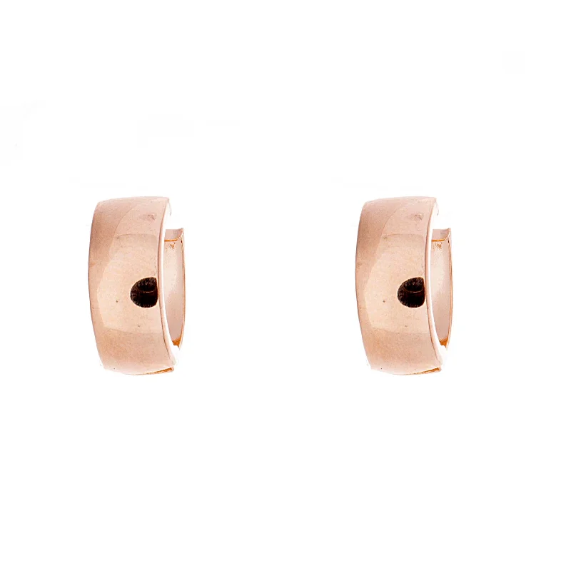 Sparkling earrings for women -Gold Huggie Earrings