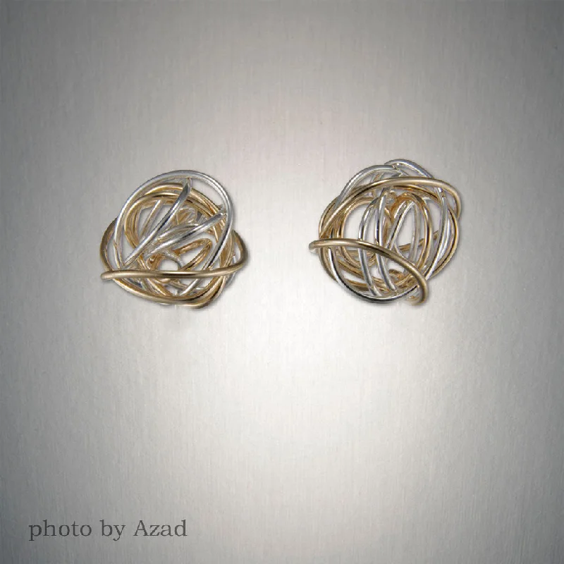 Drop hoop earrings for women -E900 - Post - Tangled Web