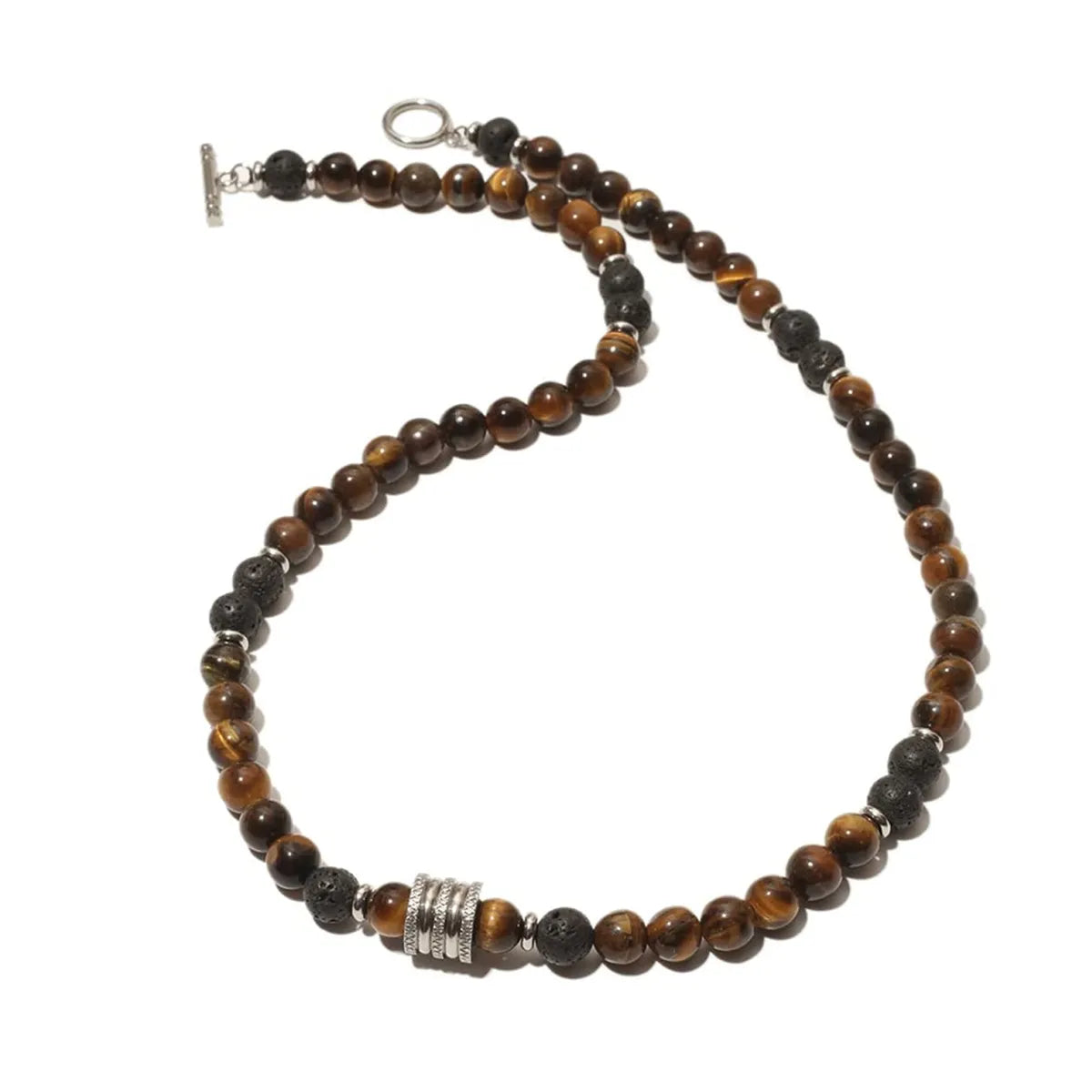 Tigereye Volcanic Rock Necklace