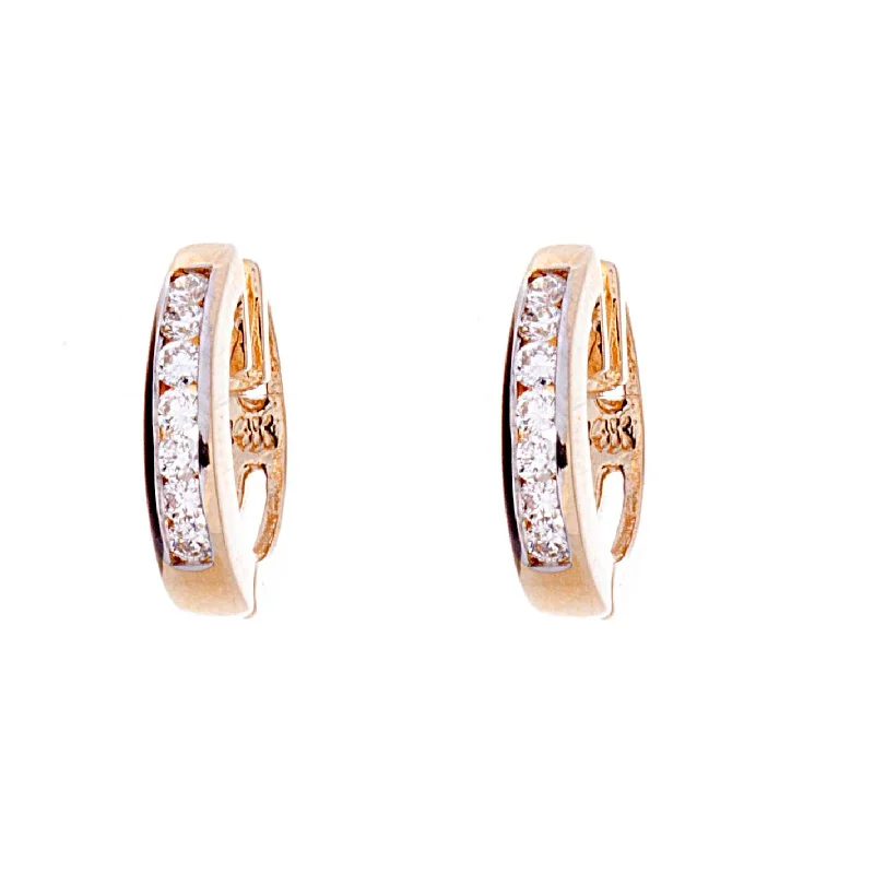 High-end earrings for women -Diamond Huggie Earrings