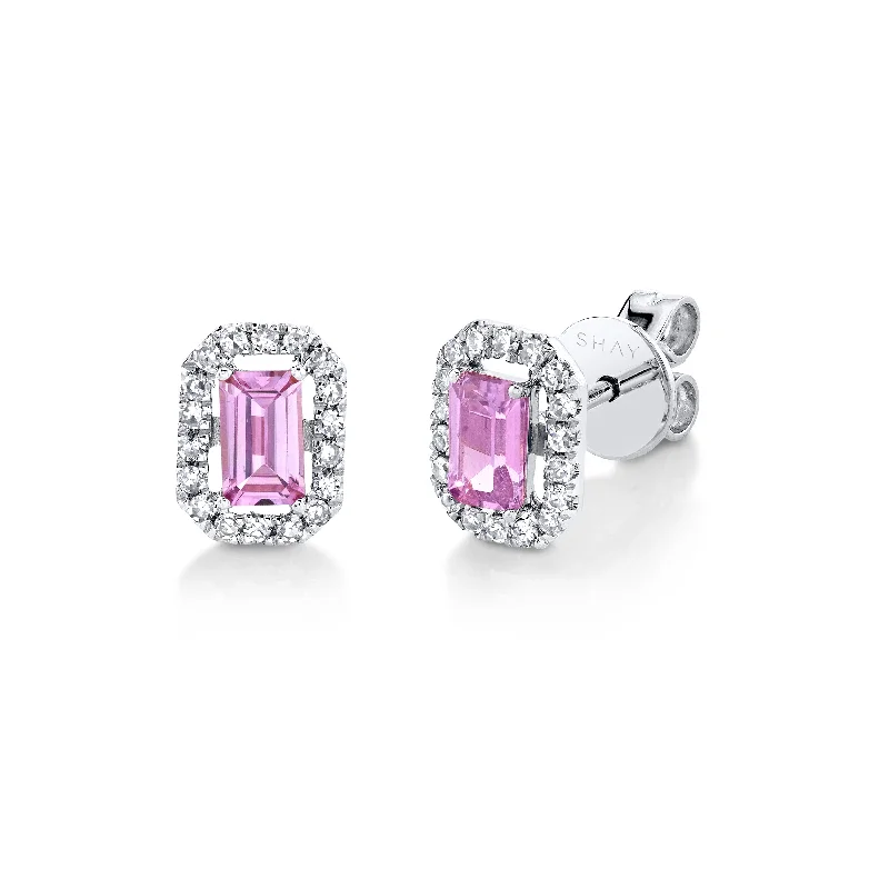 White Gold/Pink Sapphire