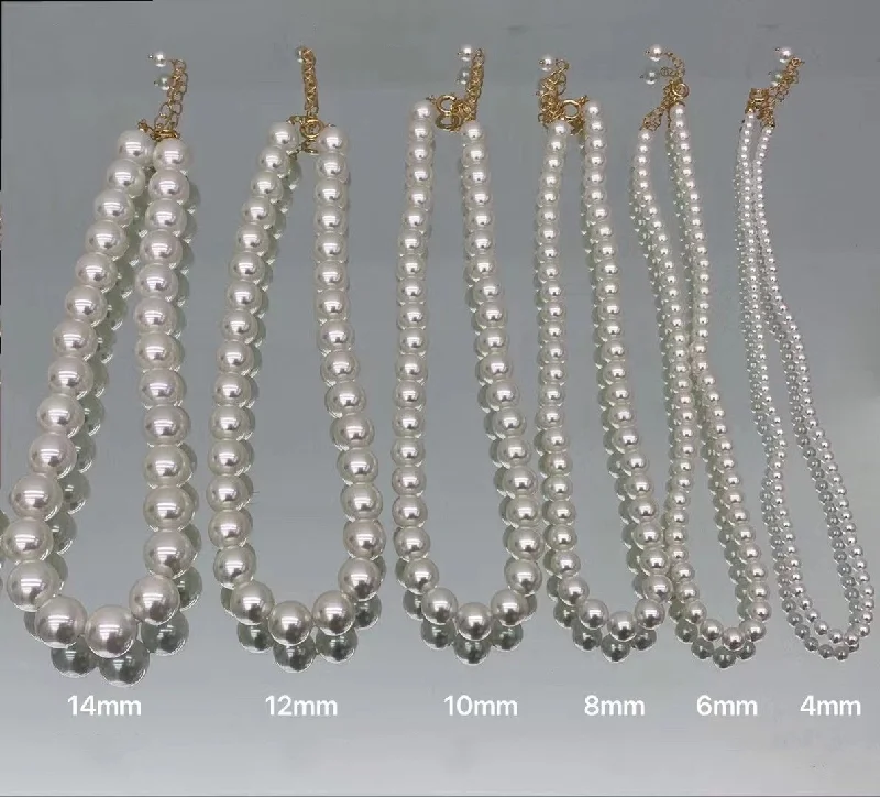 14mm Bright Pearl Necklace