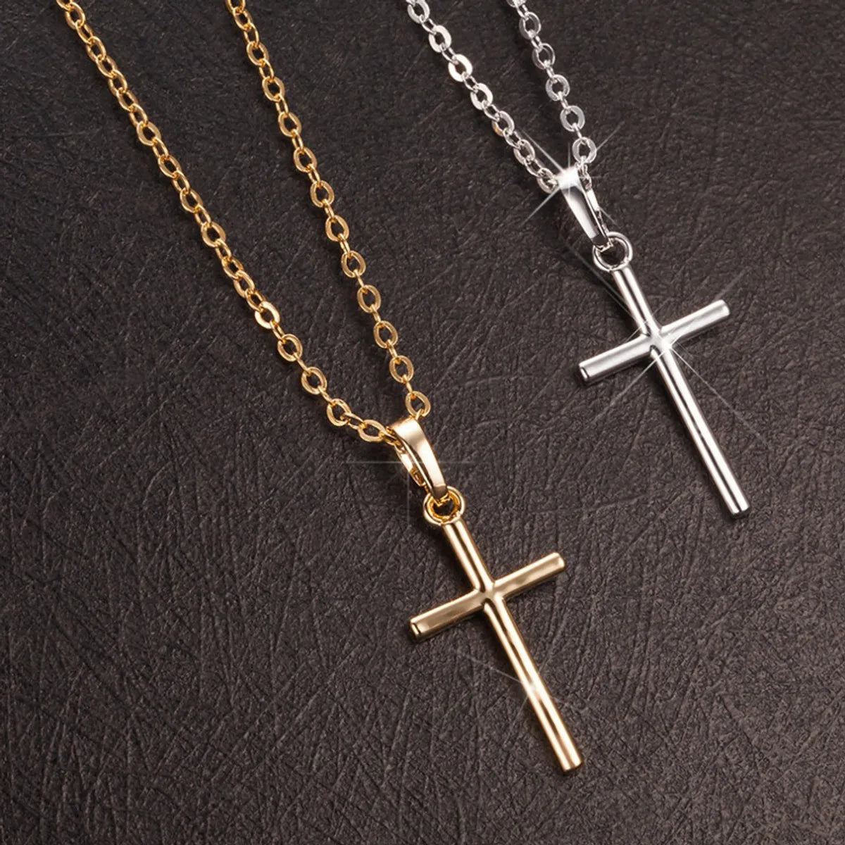 Elegant necklaces for women -Fashion Cross Alloy Plating Unisex Necklace