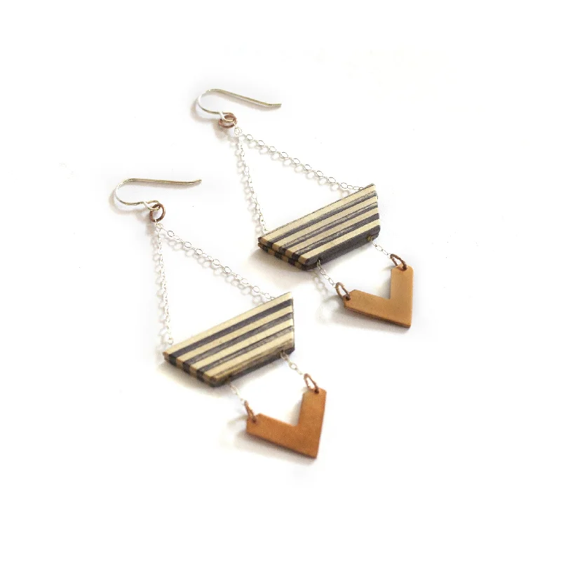 Minimalist earrings for women -Catamaran Earrings