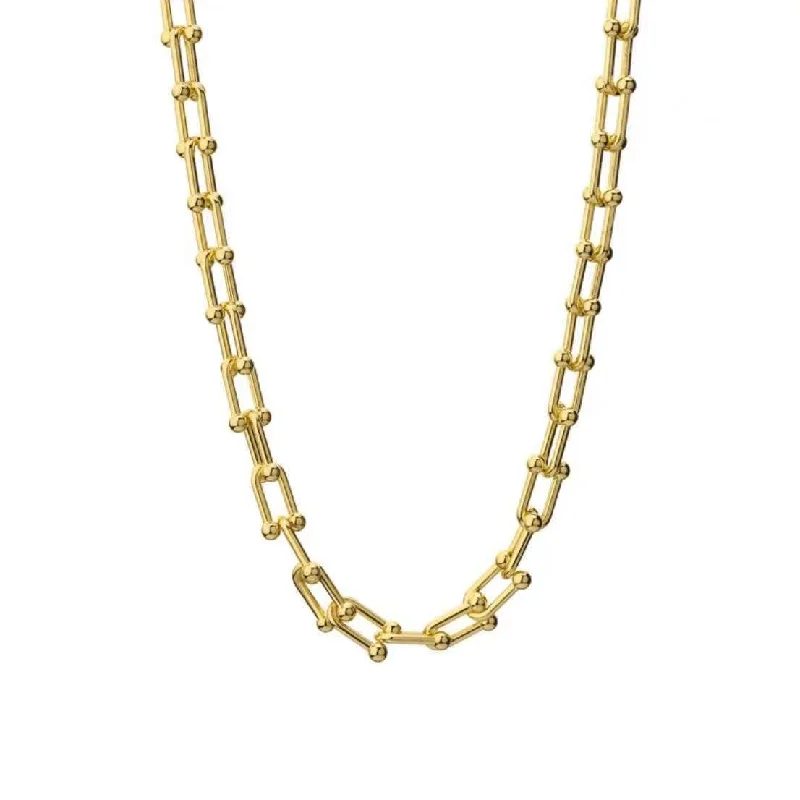 X031u-Shaped Buckle Necklace Gold 50 5cm