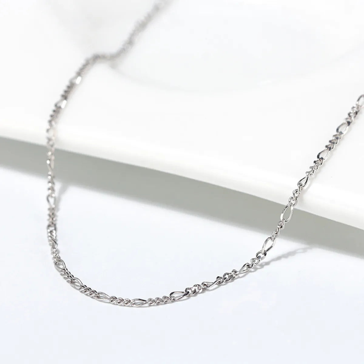 Stylish necklaces for women -Simple Style Solid Color Sterling Silver Plating Necklace