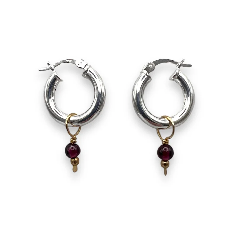 Dangle earrings for women -Small Hoop w/Bead