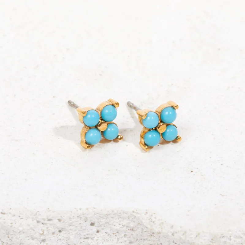 Natural gemstone earrings for women -Emmaline Stud Earrings