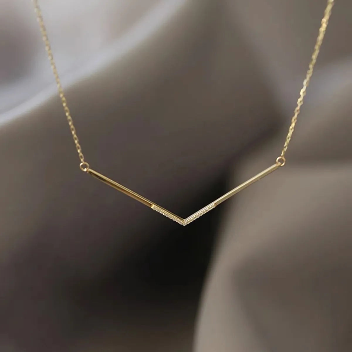 Luxury necklaces for women -Vintage Style Solid Color Sterling Silver Plating 14k Gold Plated Necklace