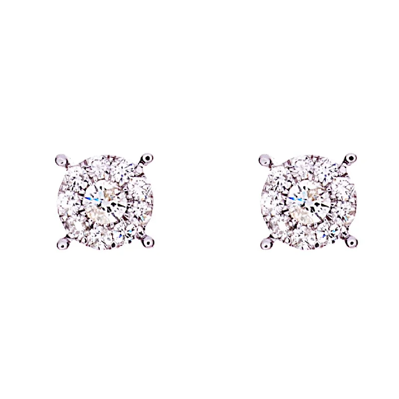 Wedding stud earrings for women -Diamond Stud Earrings