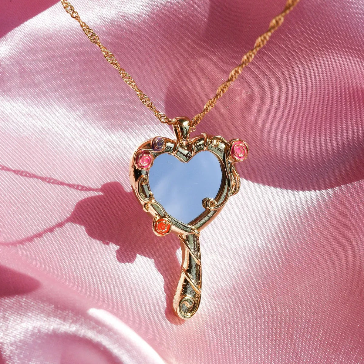 Inspirational quote necklaces for women -Cute Heart Shape Copper Plating 18k Gold Plated Pendant Necklace