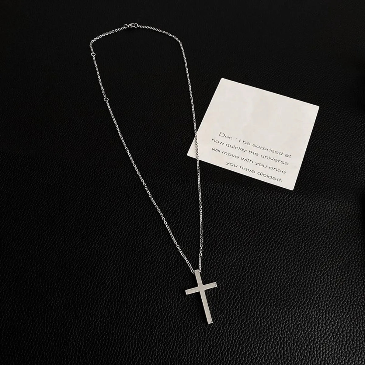 Titanium Steel Cross Necklace N-49