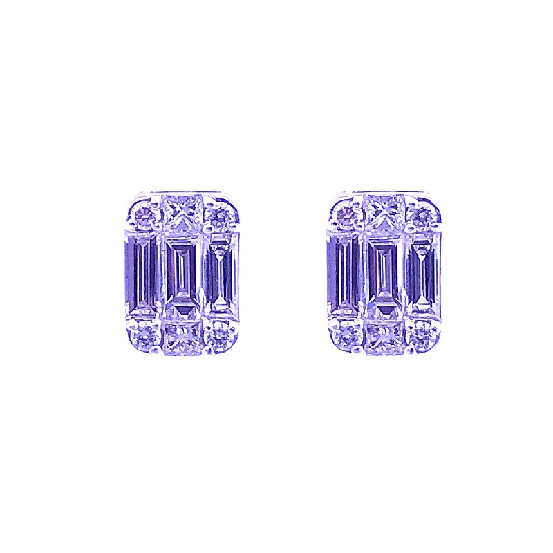 Layered earrings for women -Diamond Earrings