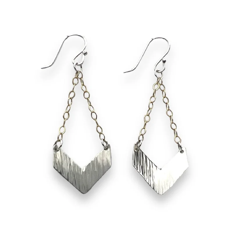 Birthstone earrings for women -2074 - Swinging Chevron