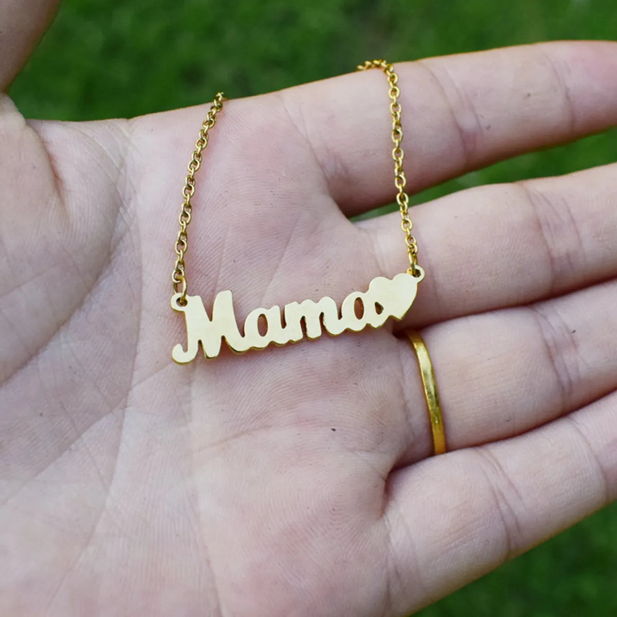 Romantic necklaces for women -Mama Letter Alloy Titanium Steel Plating Mother's Day Women's Necklace