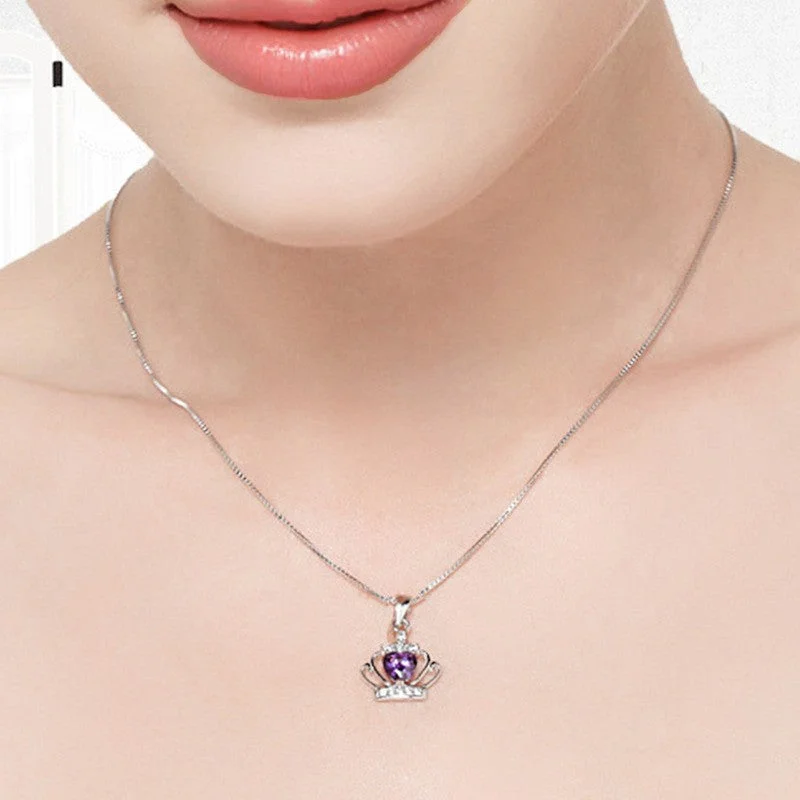 Purple Diamond with 065mm Box Chain