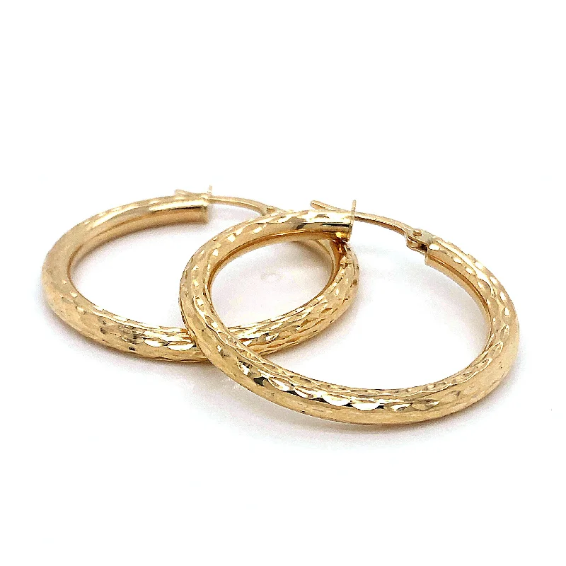 Wedding stud earrings for women -Gold Hoop Earrings