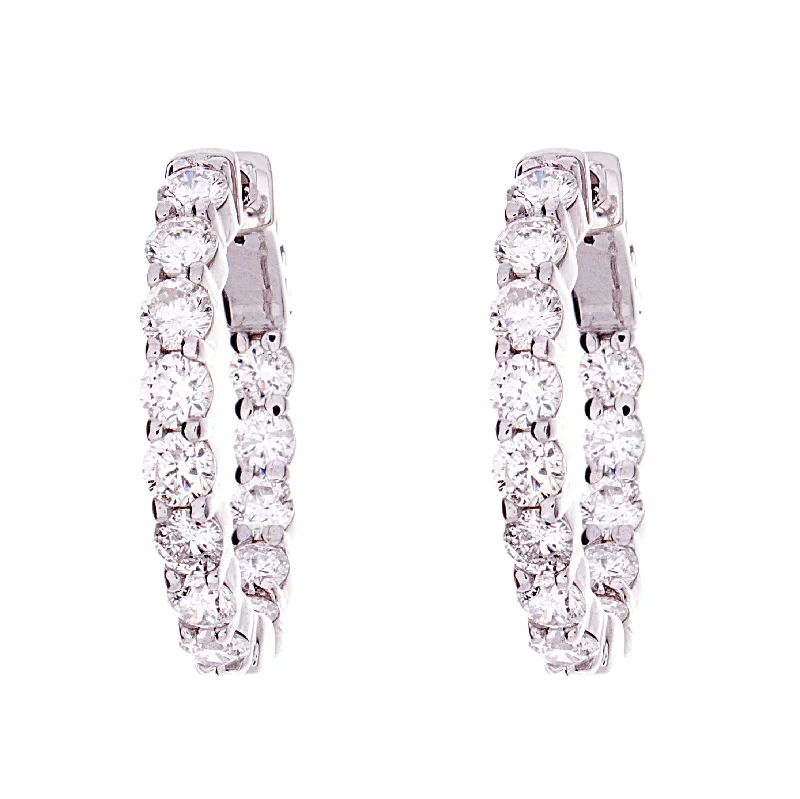 Classic earrings for women -Dimaond Hoop Earrings