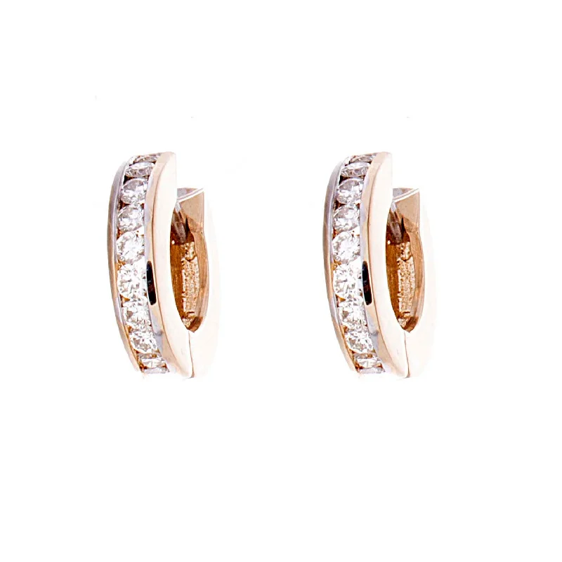 Chunky earrings for women -Diamond Huggie Earrings