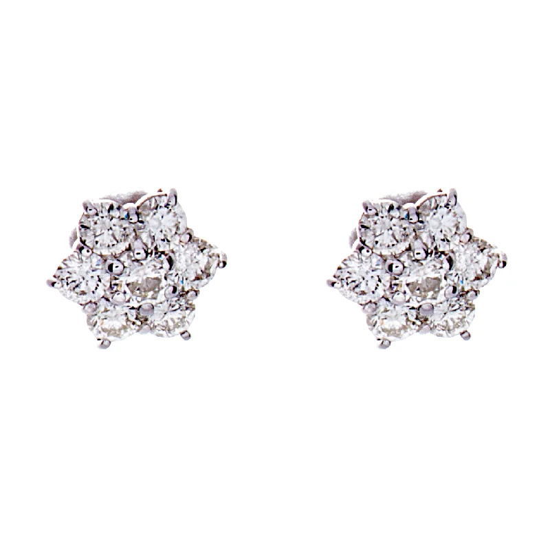 Sleek earrings for women -Diamond Earrings EC100-1.5W