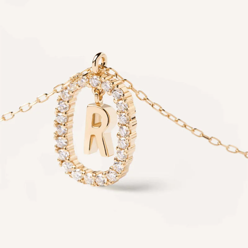 18K Gold Letter R