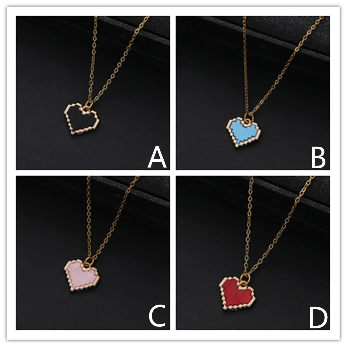 Fashionable necklaces for women -Retro Ethnic Style Heart Shape Zinc Alloy Asymmetrical Women's Pendant Necklace