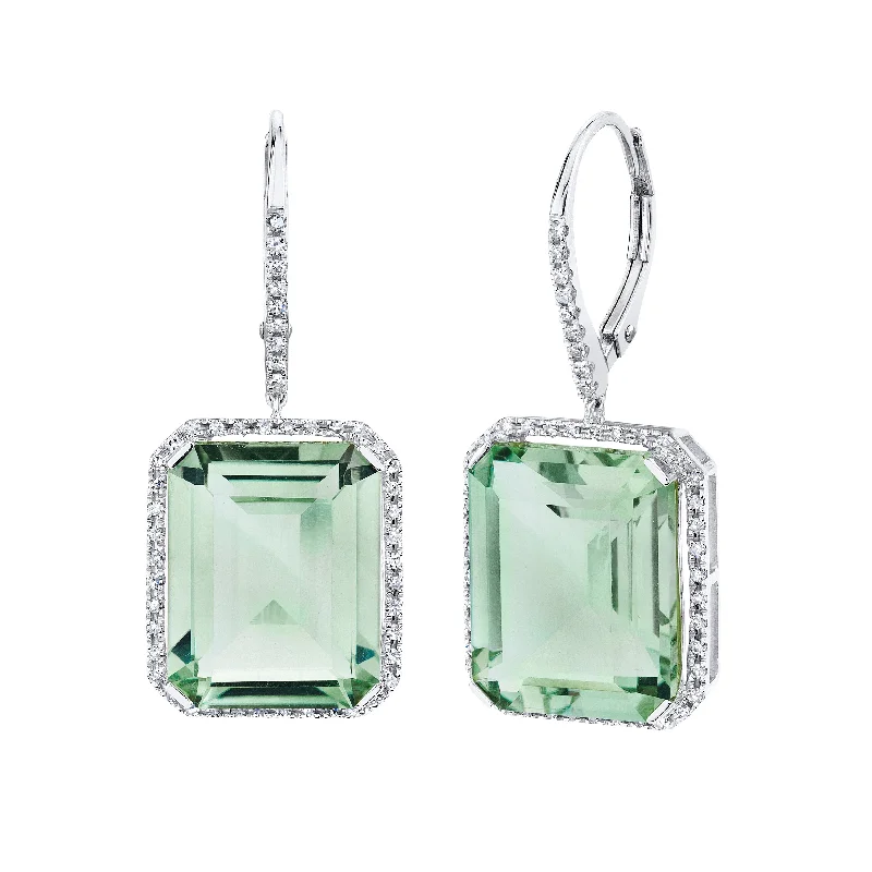 White Gold/Green Amethyst