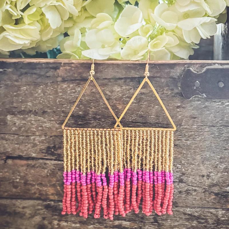 Bohemian earrings for women -Beautiful Beaded Earrings