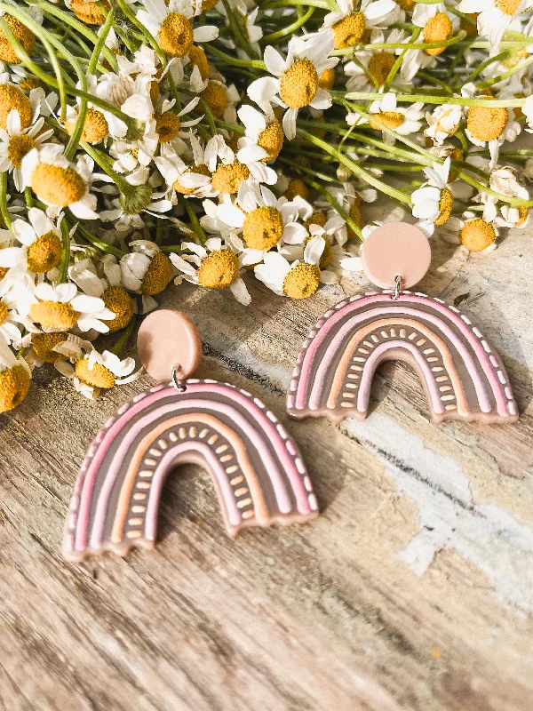 Geometric earrings for women -Beautiful Rainbow Earrings