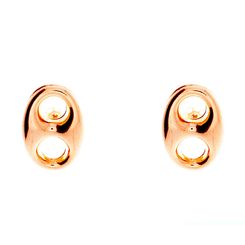 Large hoop earrings for women -Puffed Mariner Earrings 13mm