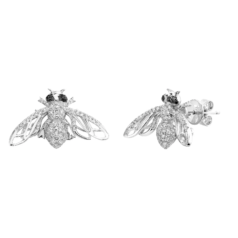 Cute earrings for women -READY TO SHIP DIAMOND BEE STUDS