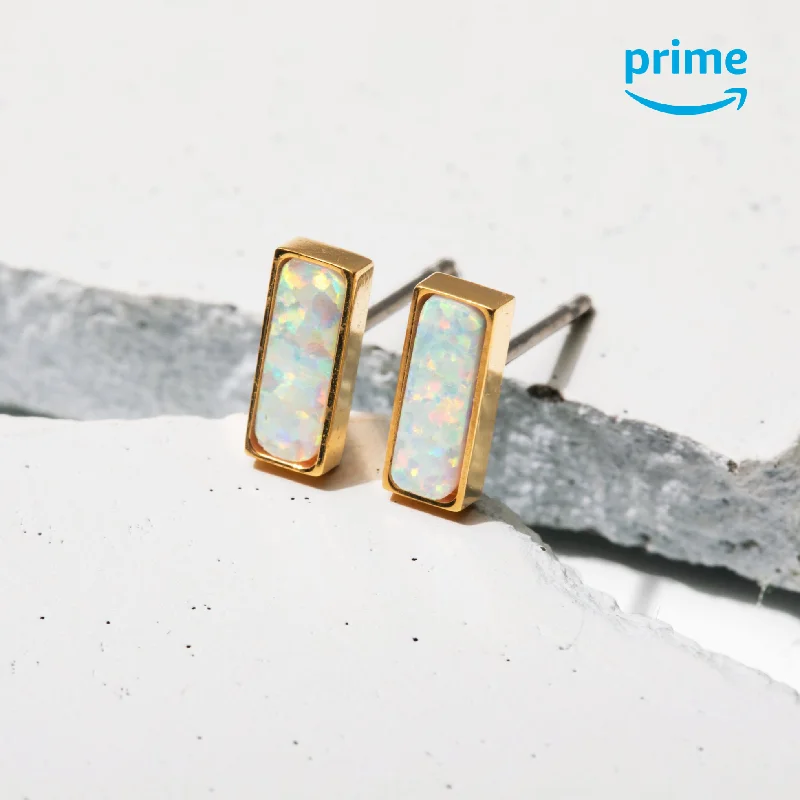 Fashionable earrings for women -Isla Opal Stud Earrings