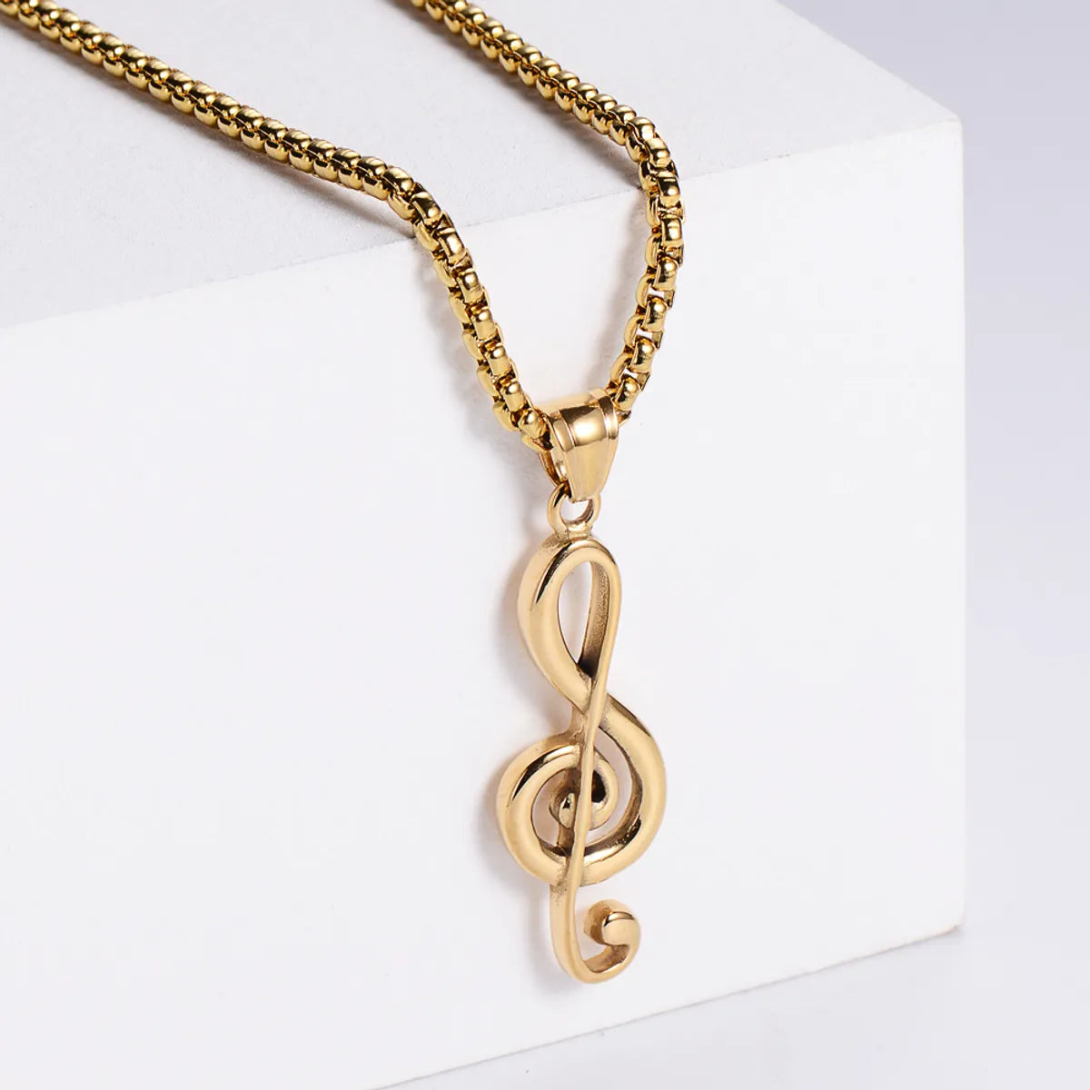 Wedding necklaces for women -Aml Simple Japanese And Korean Style Electroplating Music Symbol Symbol Men And Women Musical Note Ornament Gift