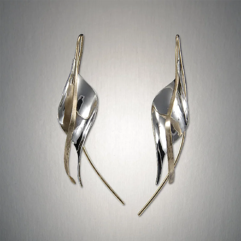 Sparkling earrings for women -2057 - French Wire - Hanging Lily