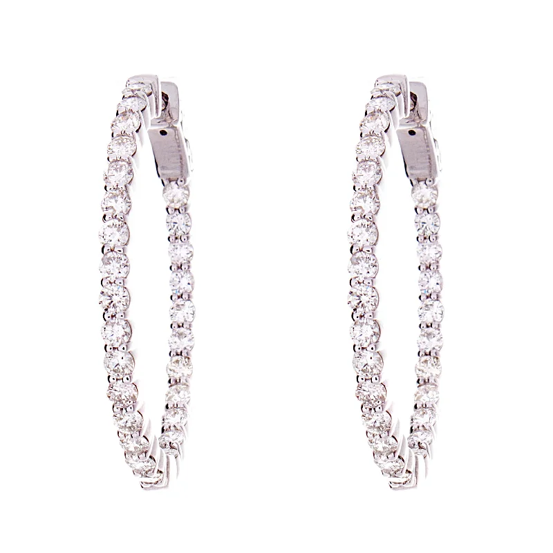 Luxury earrings for women -Dimaond Hoop Earrings