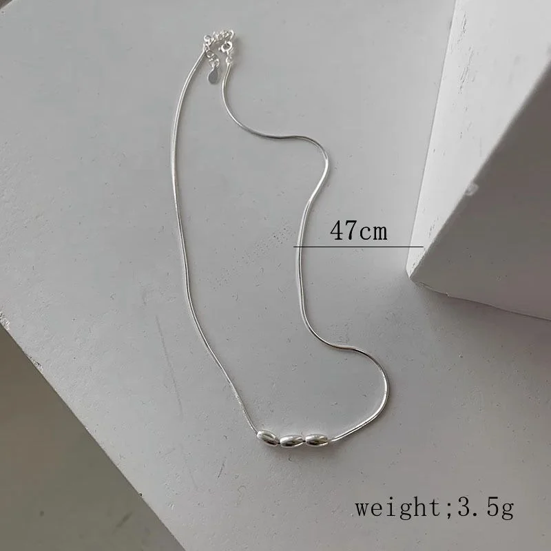 Unique diamond pendant necklaces for women -Simple Style Solid Color Sterling Silver Plating Silver Plated Necklace