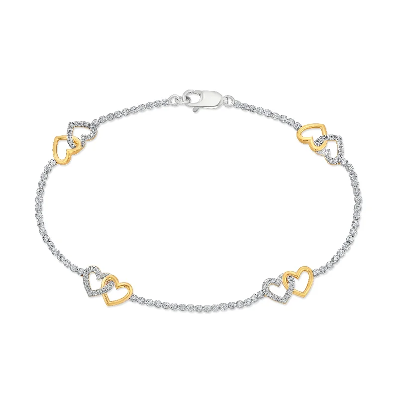 Beaded bracelets for women -10K 1.00ct Diamond Bracelet