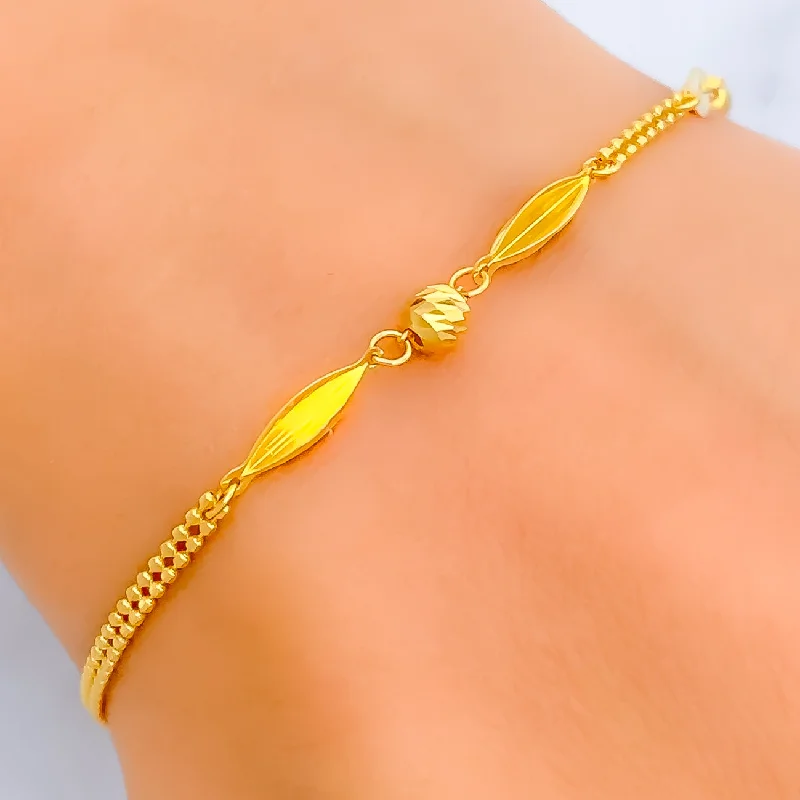 Silver bracelets for women -Elevated Delicate 22k Gold Bracelet