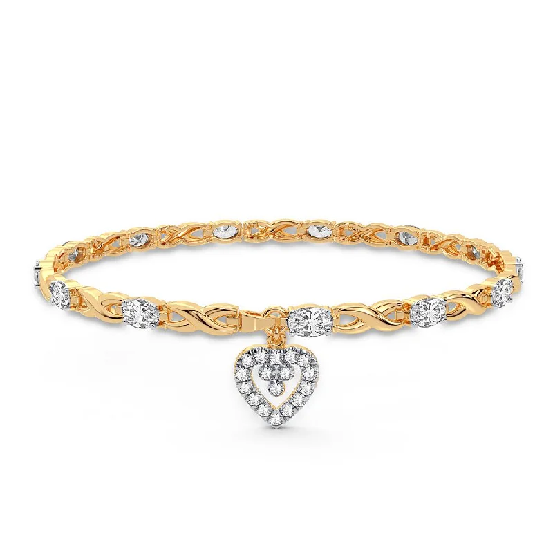 Fashionable bracelets for women -10K 0.10CT DIAMOND BRACELET